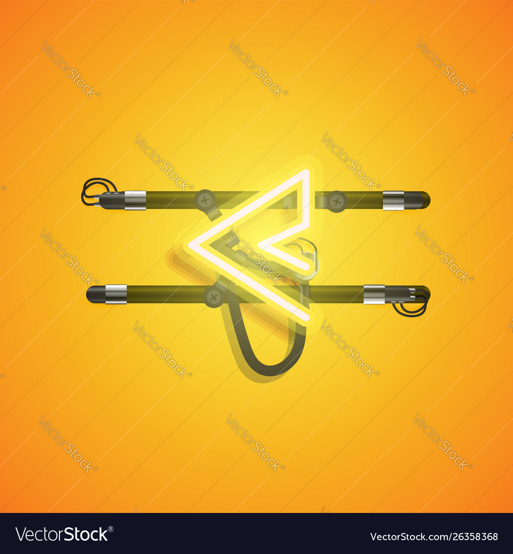 Realistic neon character with wires and console vector image Realistic neon character with wires and console