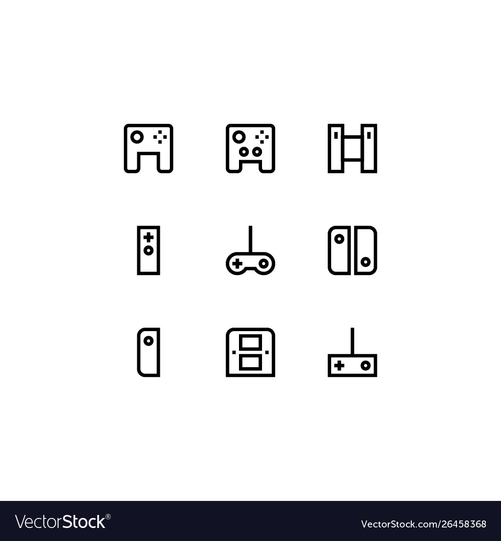 Set game controller outline style icon