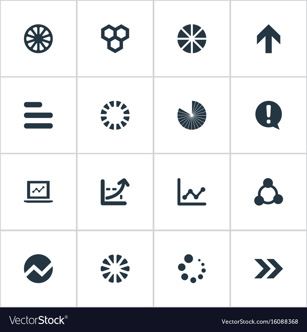 Set of simple chart icons