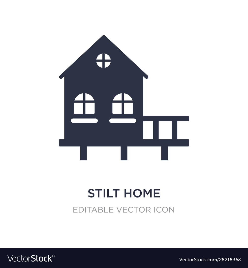 Stilt home icon on white background simple