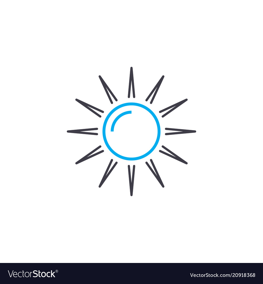 Sunbathing on the beach linear icon concept Vector Image