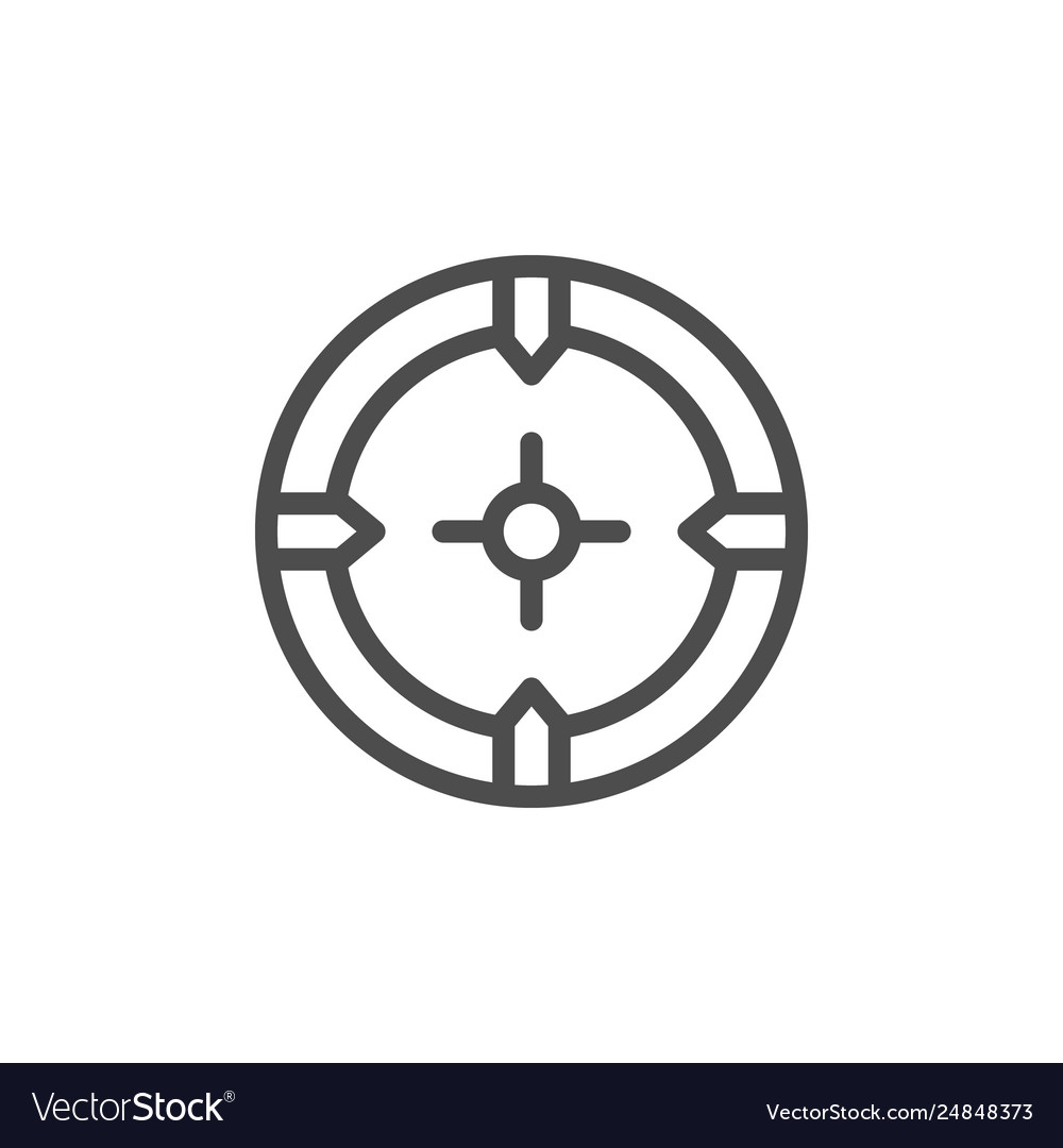 Aim line icon Royalty Free Vector Image - VectorStock