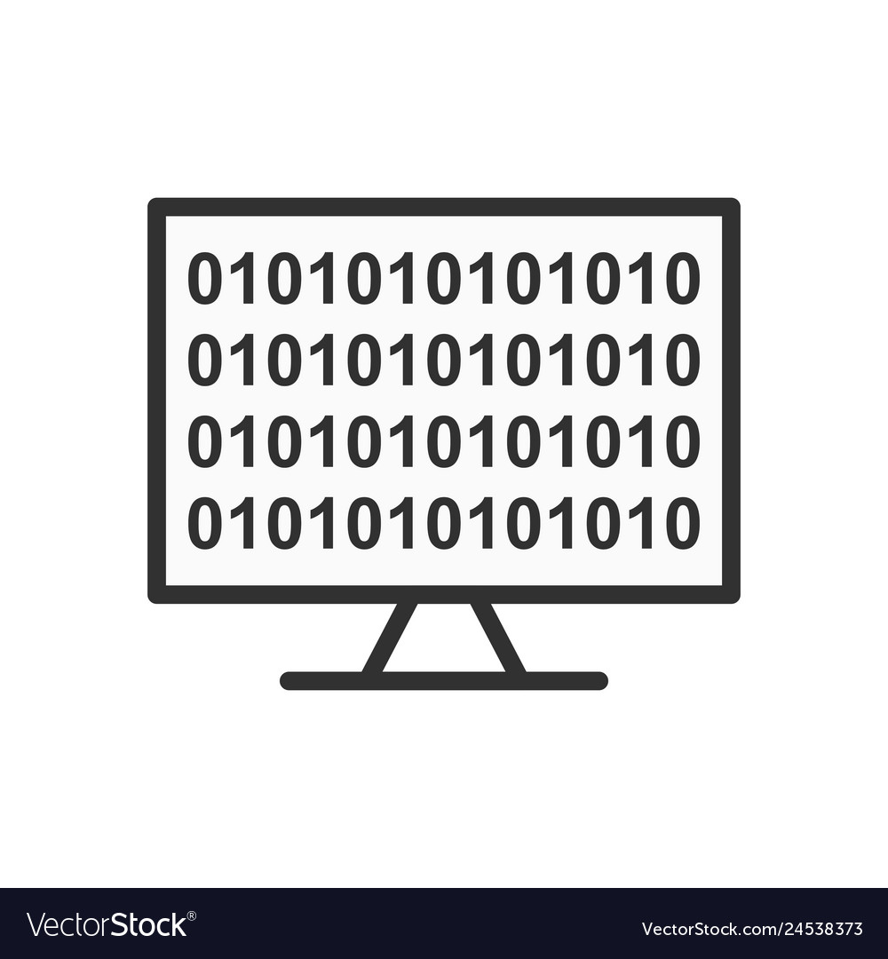 Binary code online icon
