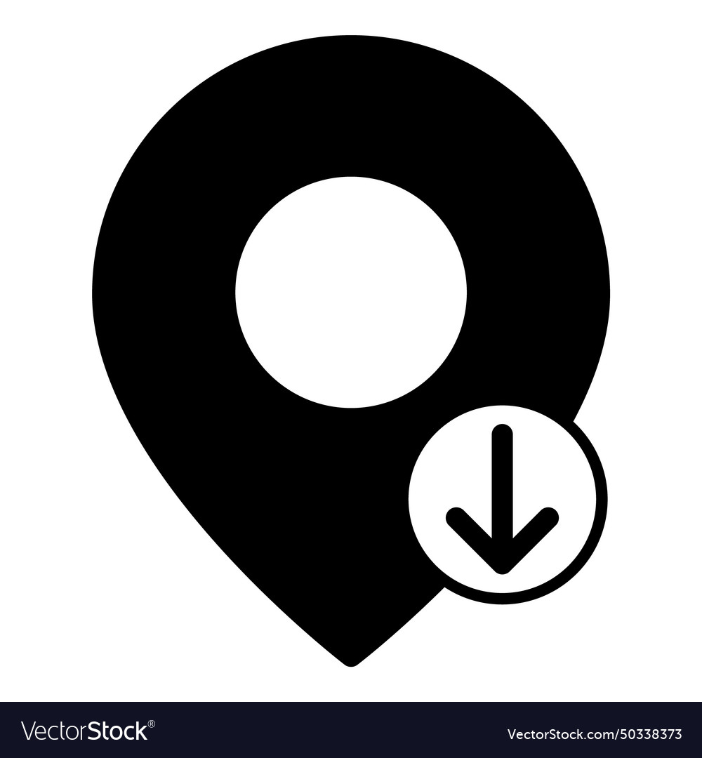 Download map pin flat icon isolated on white Vector Image