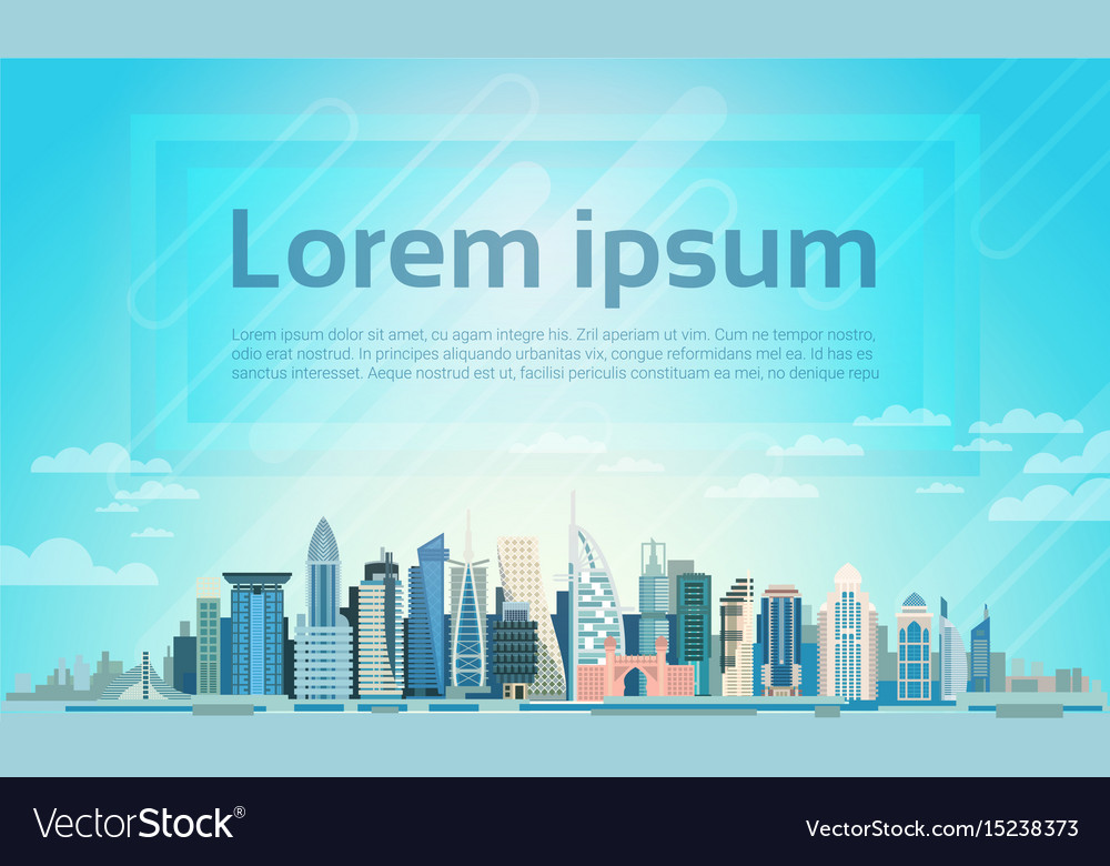 Dubai city skyscraper view cityscape background