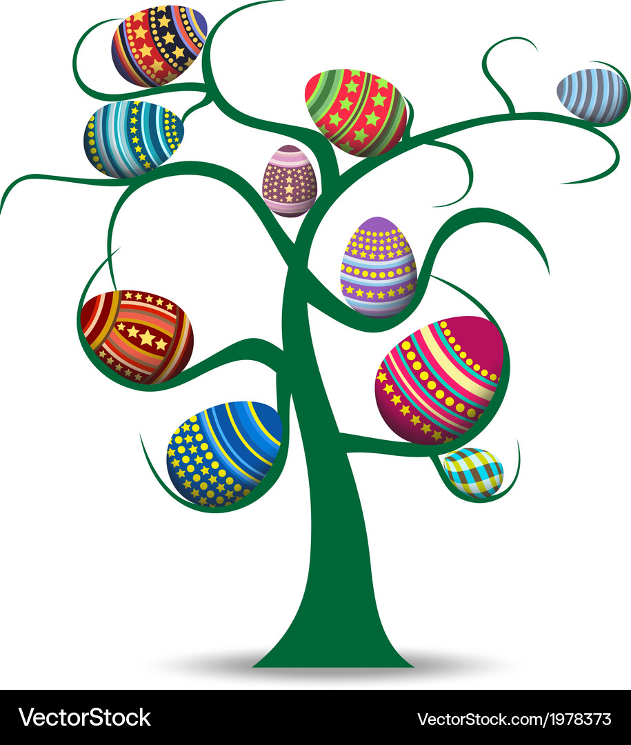 Easter eggs and happy Royalty Free Vector Image