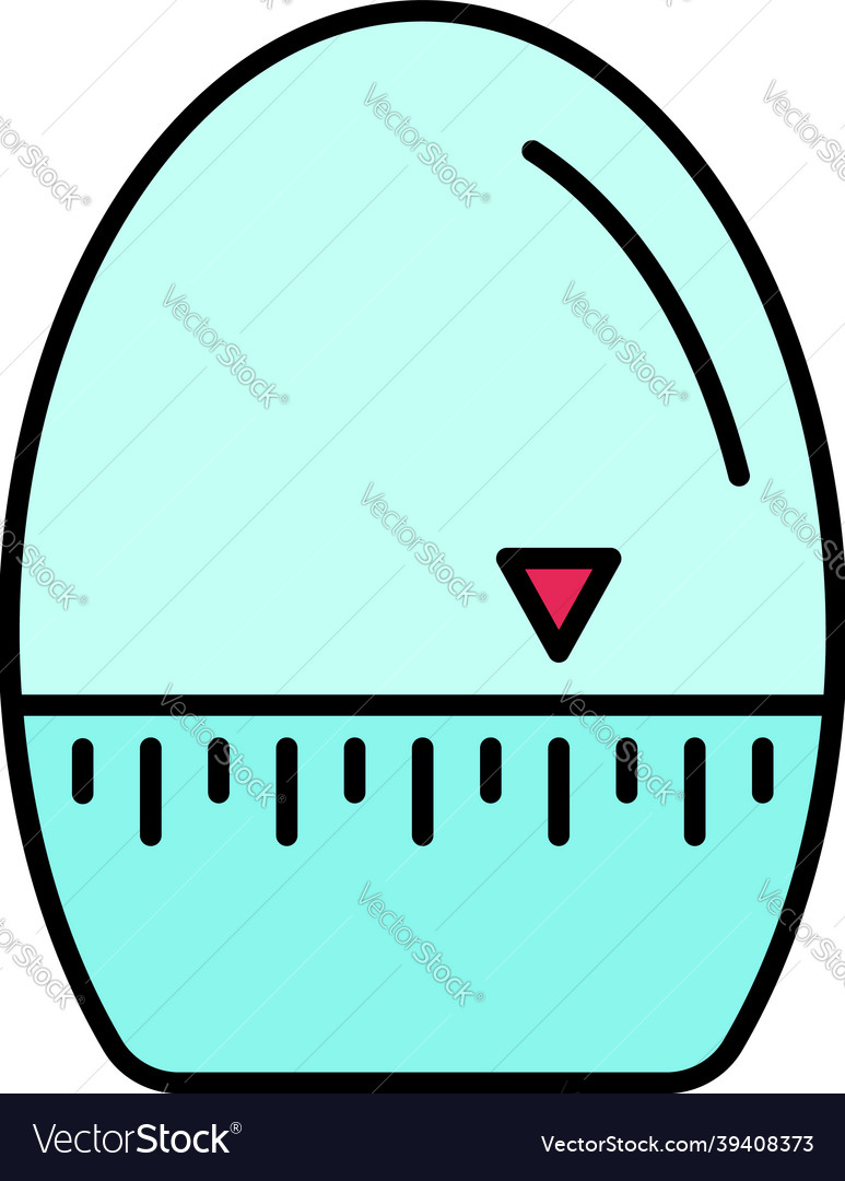 Egg timer icon color outline Royalty Free Vector Image