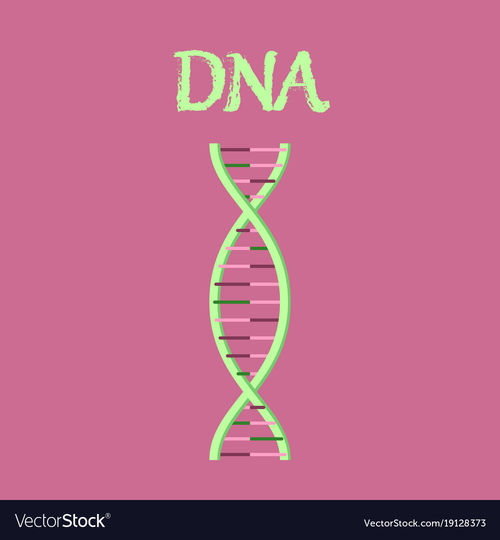 Human organ icon in flat style dna