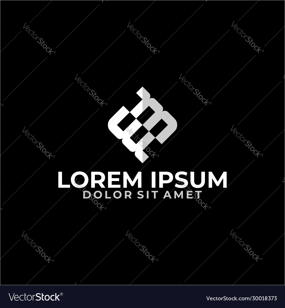 Initial letter mw or wm logo template with zipper Vector Image Initial letter mw or wm logo template with zipper