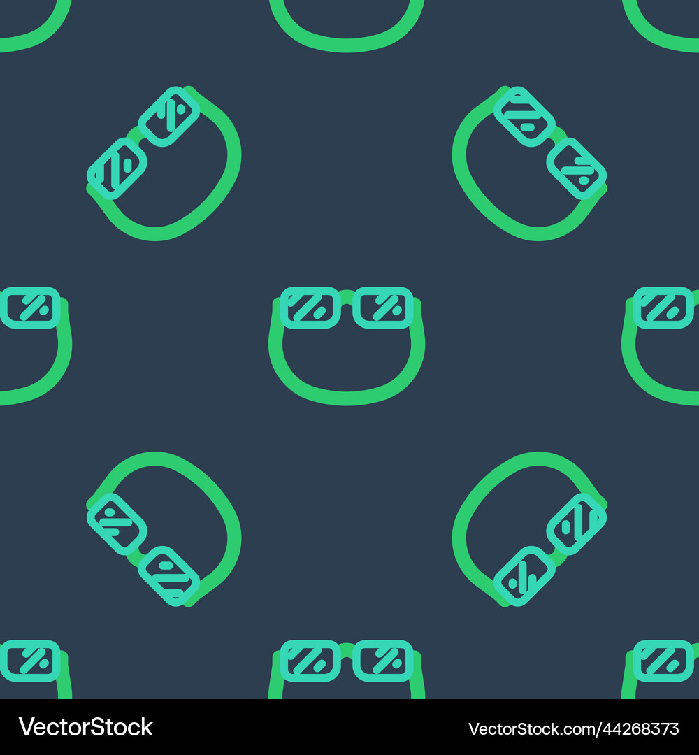 Line eyeglasses icon isolated seamless pattern Vector Image
