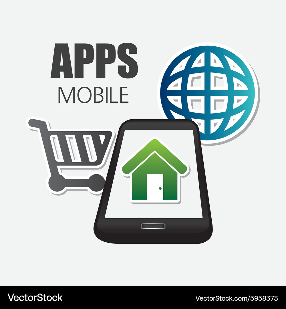 Mobile apps design Royalty Free Vector Image - VectorStock