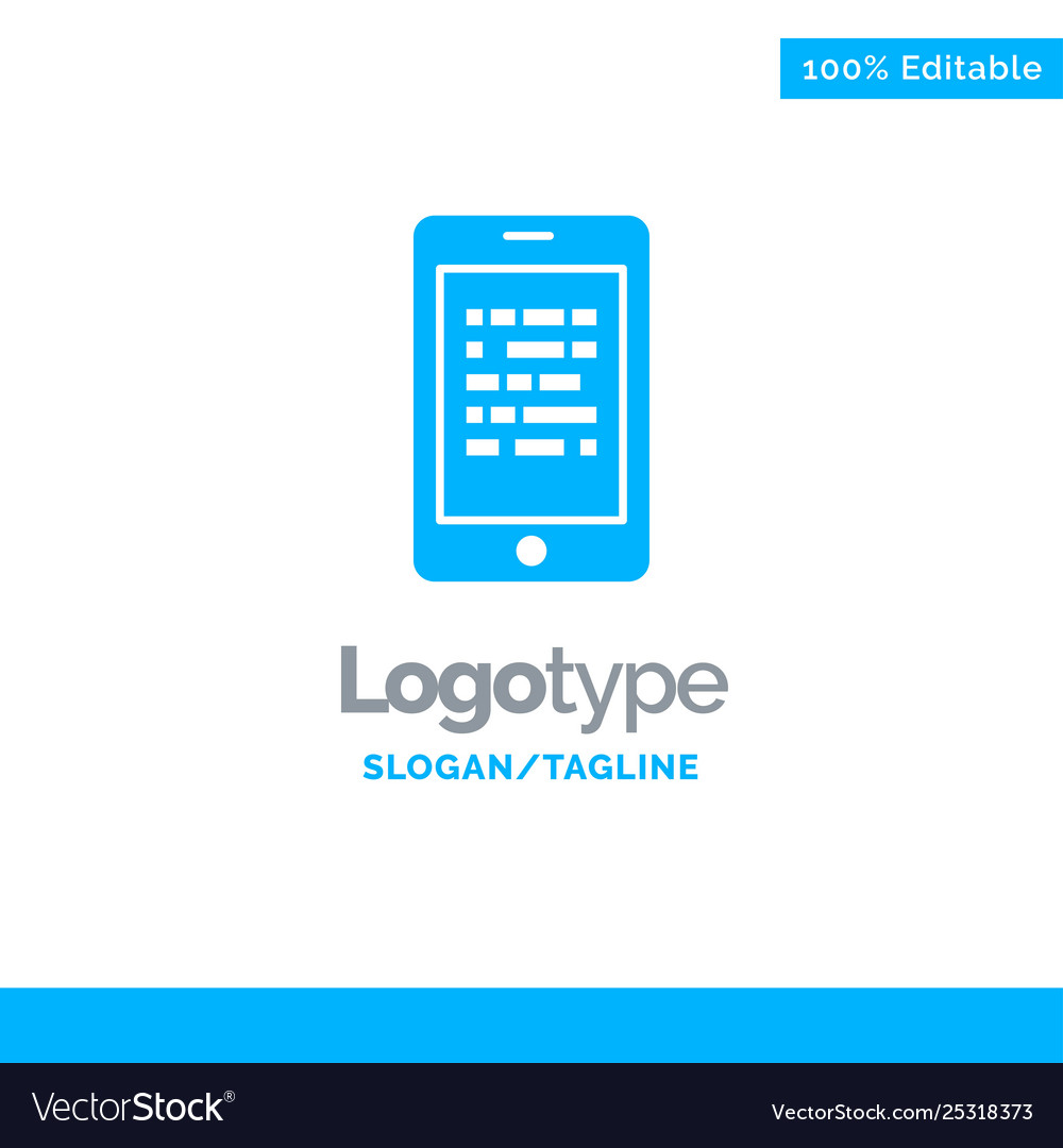 Mobile read data secure e learning blue solid vector image Mobile read data secure e learning blue solid