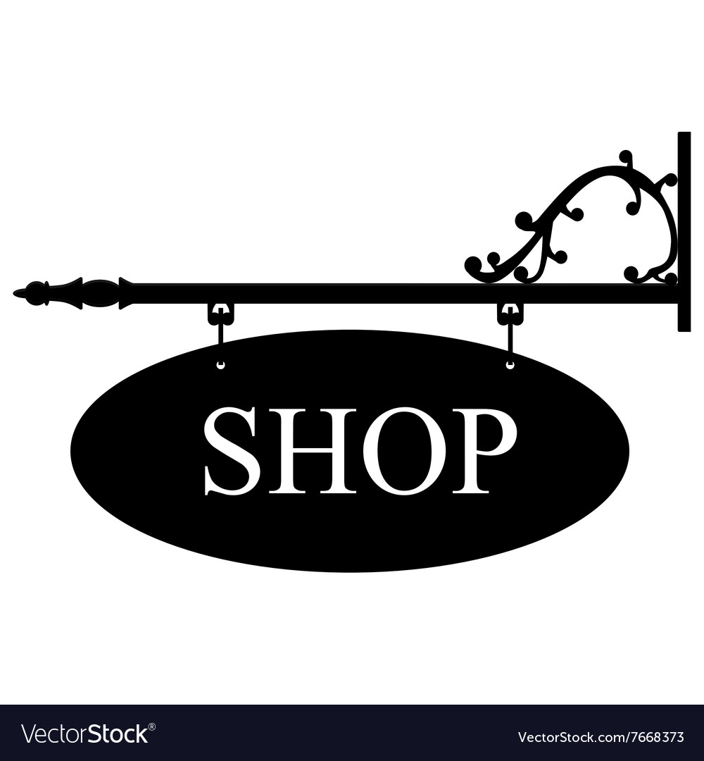 Old Shop Sign Royalty Free Vector Image - Vectorstock