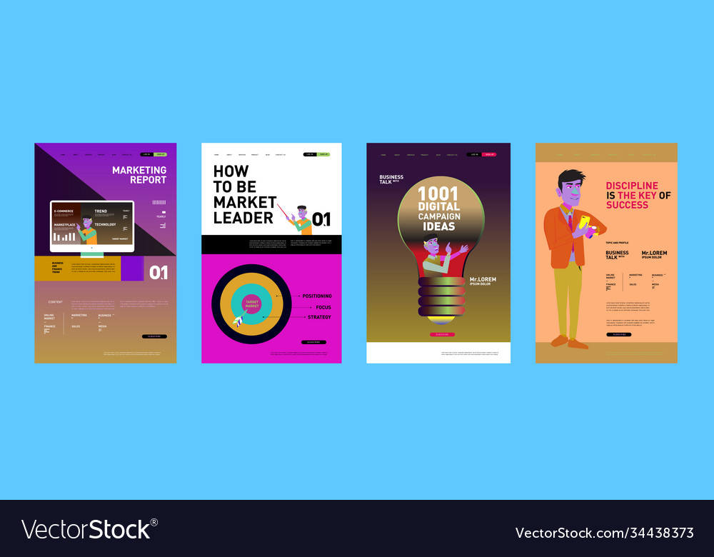 Presentation and website interface layout design