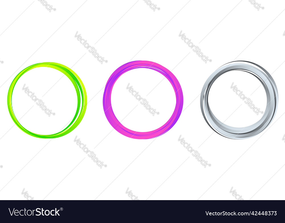 Random circles rings circular element