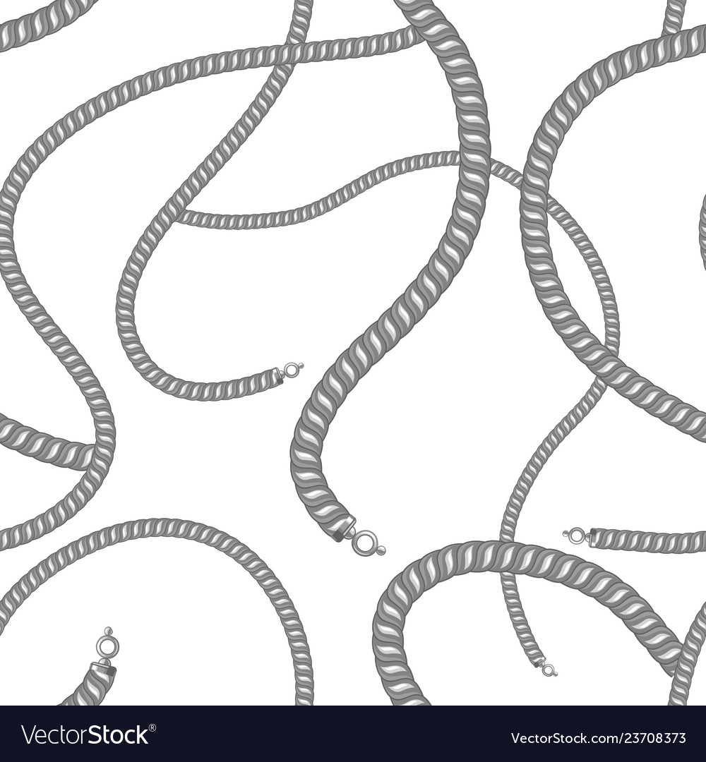 Seamless pattern with golden chains vector image Seamless pattern with golden chains