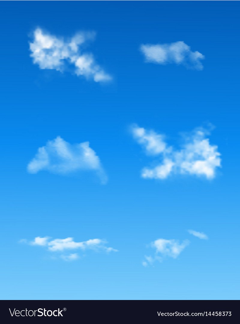Set of realistic clouds