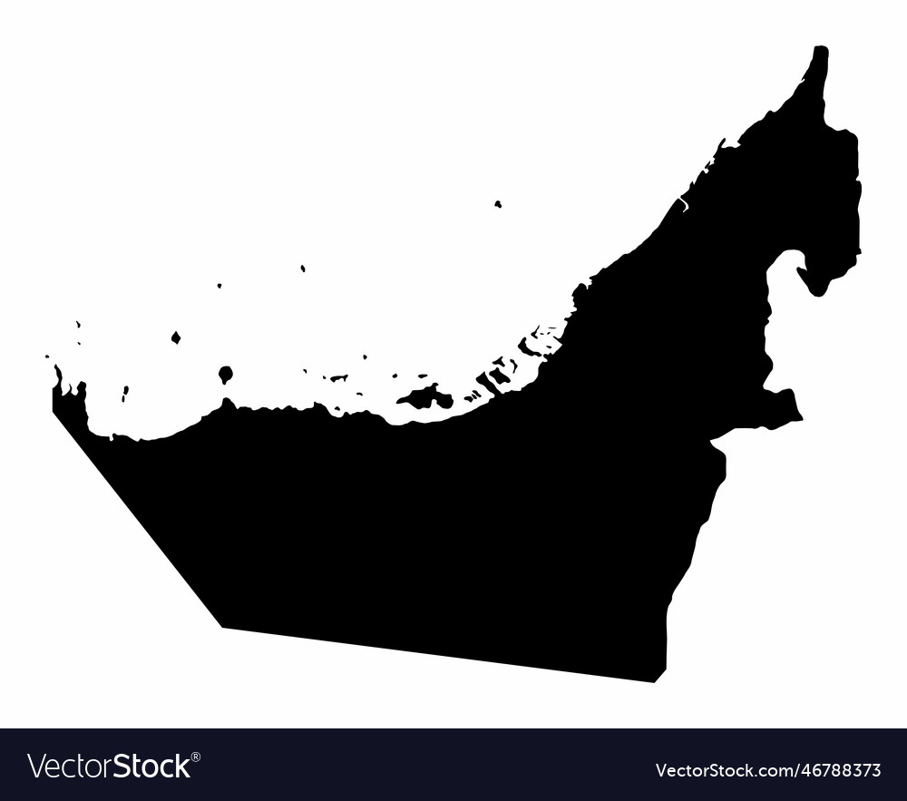 Vereinigte Arabische Emirate Landkarte Silhouette