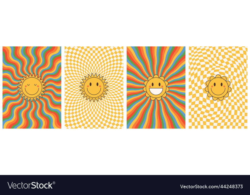 Wavy swirl pattern with cartoon happy smiles vector image Wavy swirl pattern with cartoon happy smiles