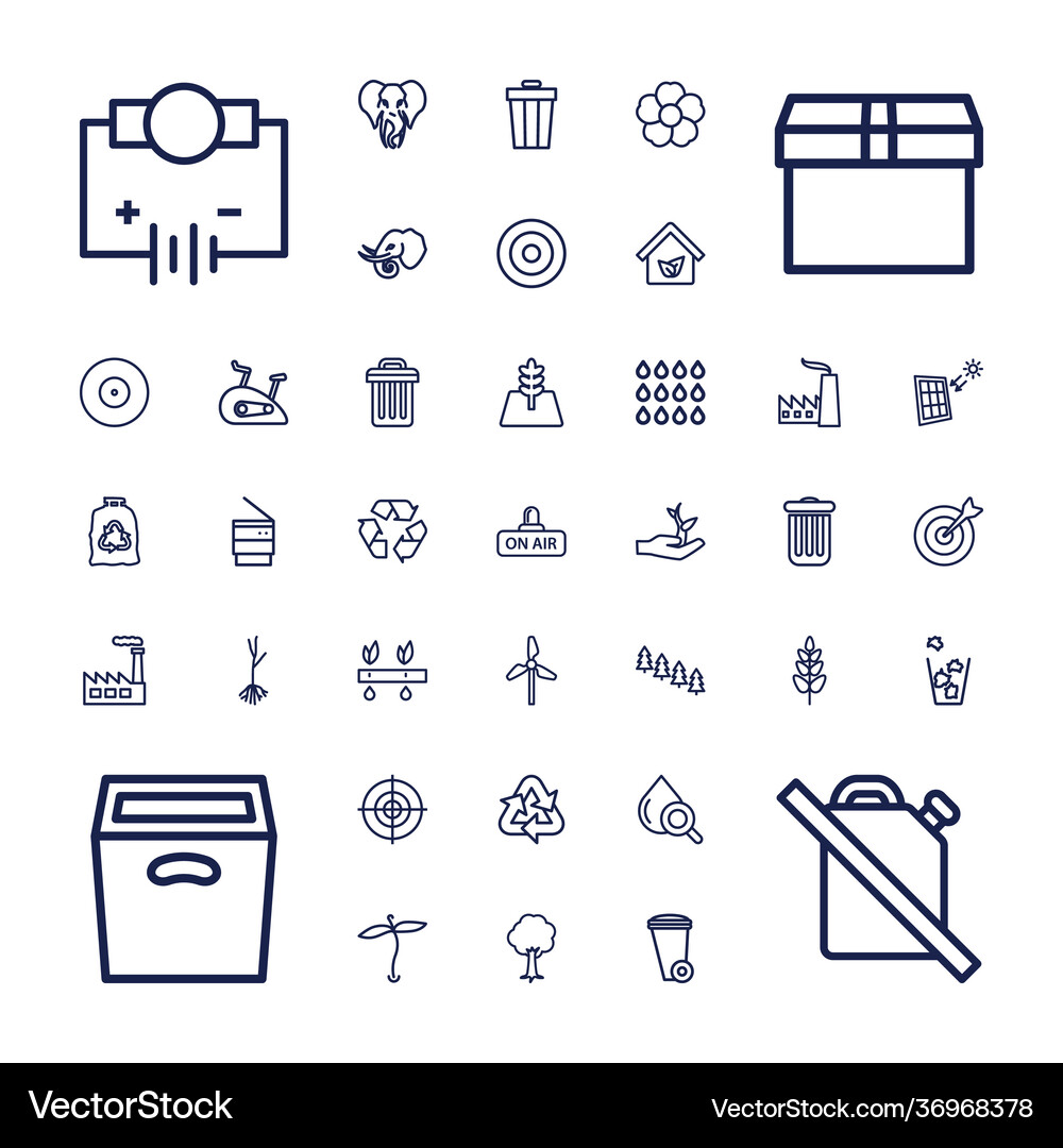 37 environment icons Royalty Free Vector Image