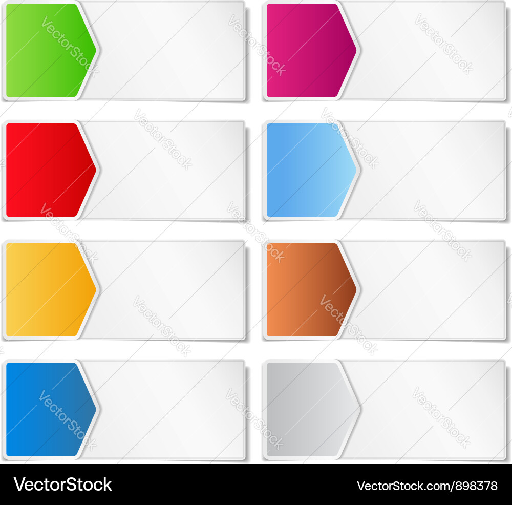 Banners with arrows Royalty Free Vector Image - VectorStock