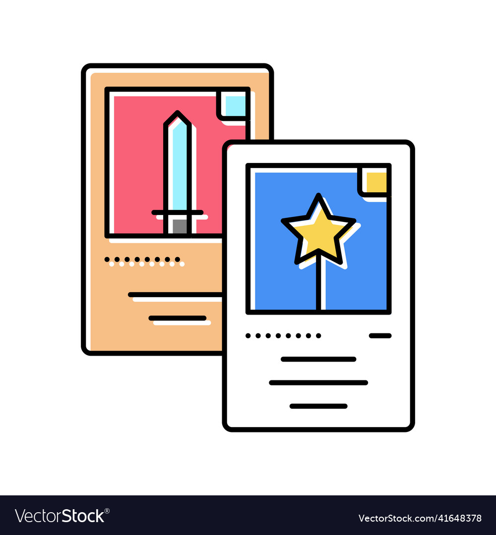 Card game geek color icon