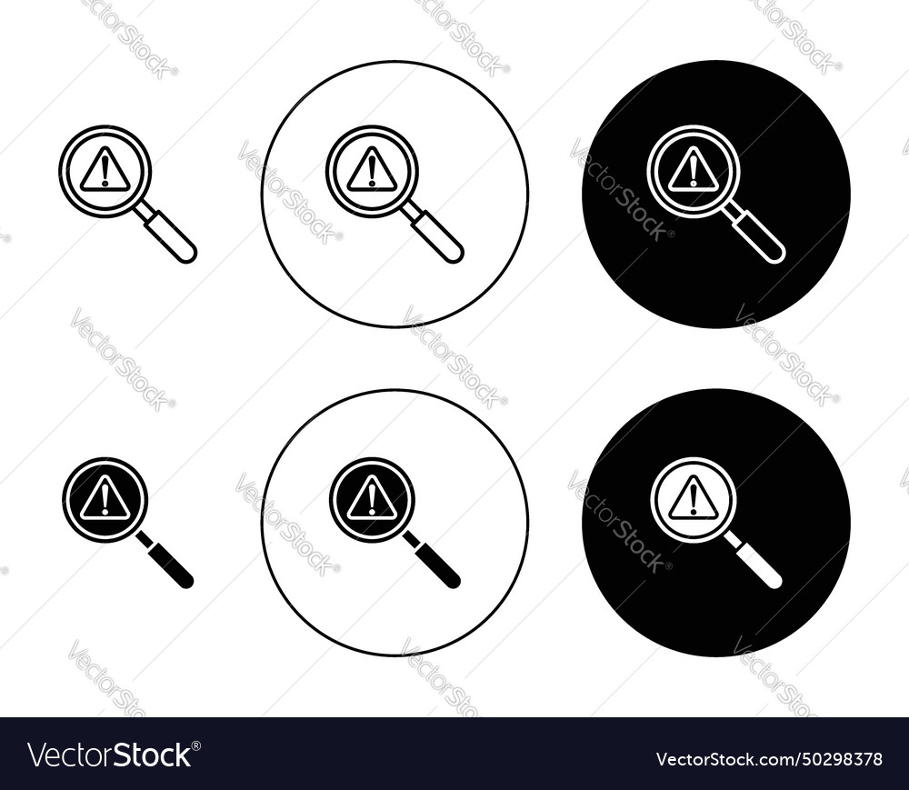 Finding problem icon set