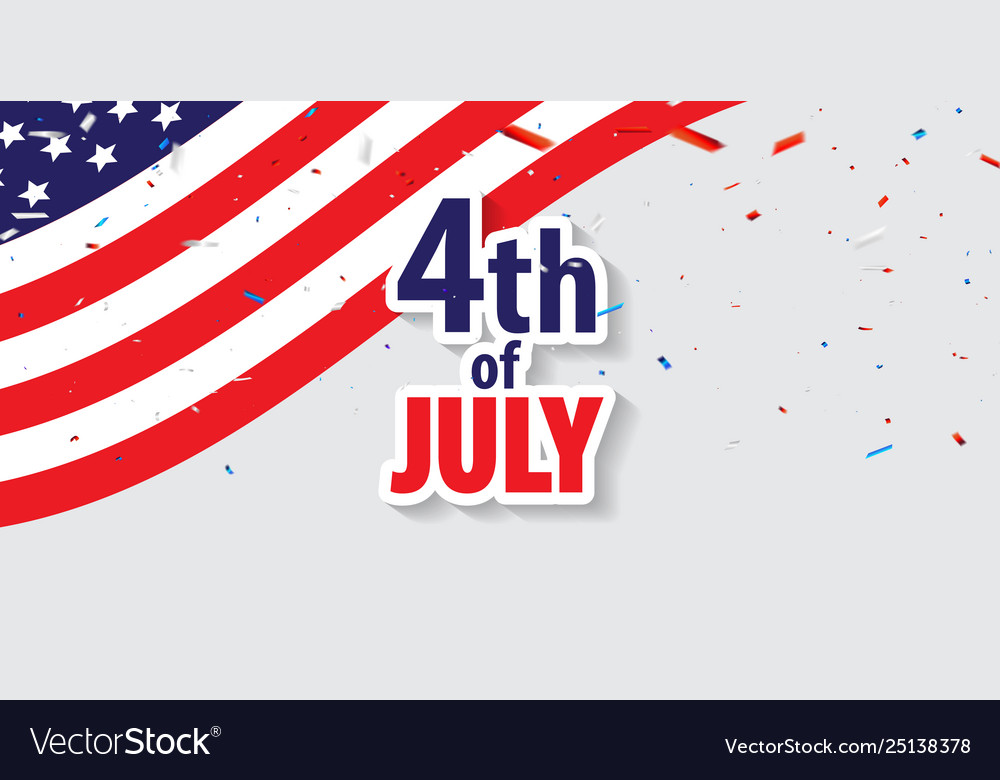 Happy 4th july holiday banner usa independence vector image Happy 4th july holiday banner usa independence