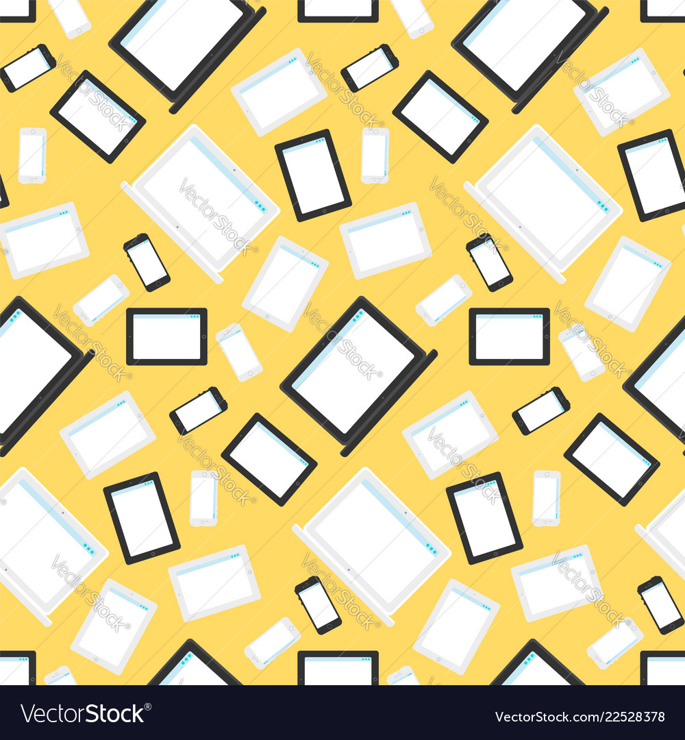 Modern technics and devices seamless pattern vector image Modern technics and devices seamless pattern