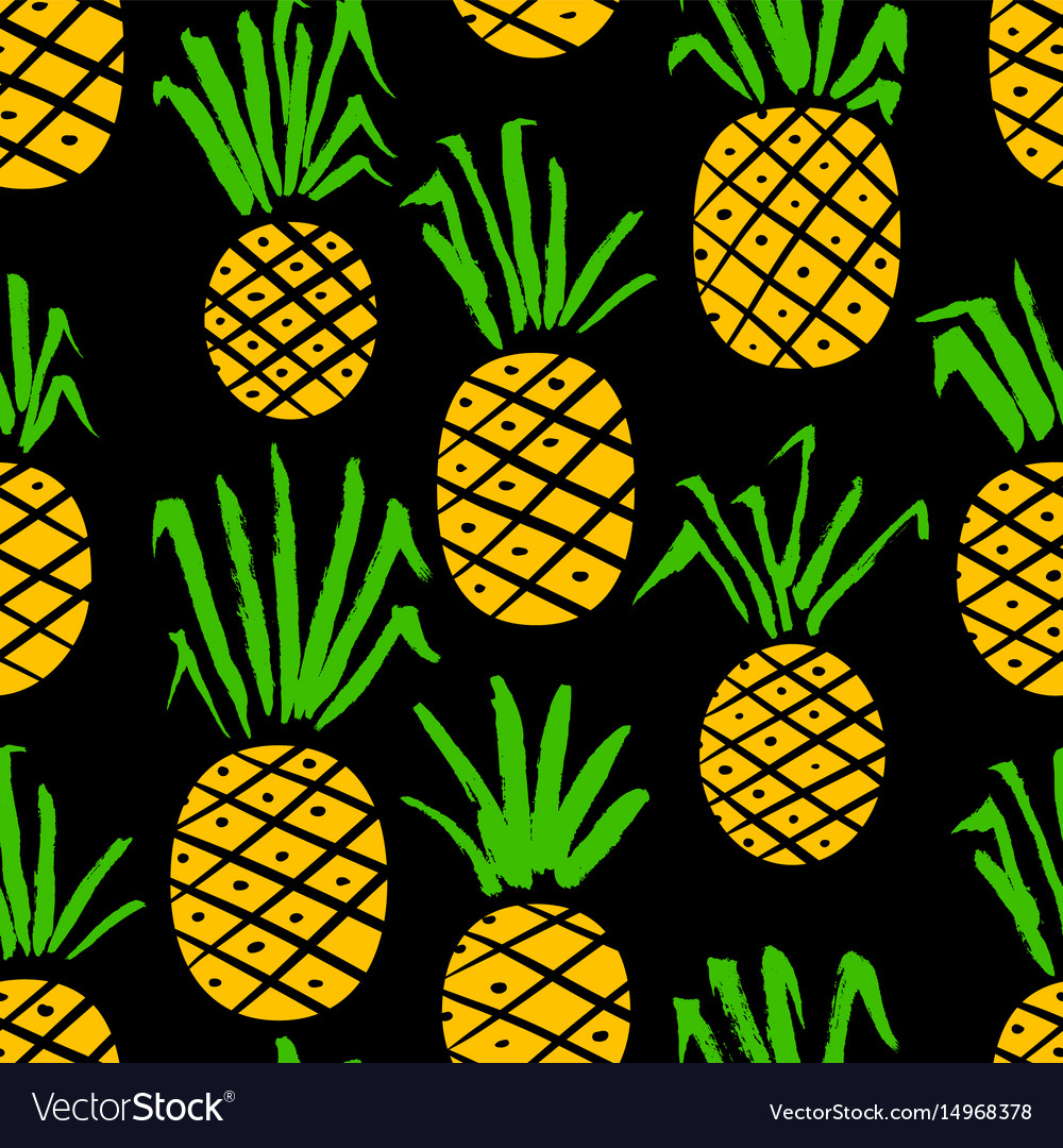 Pineapple seamless pattern background with summer