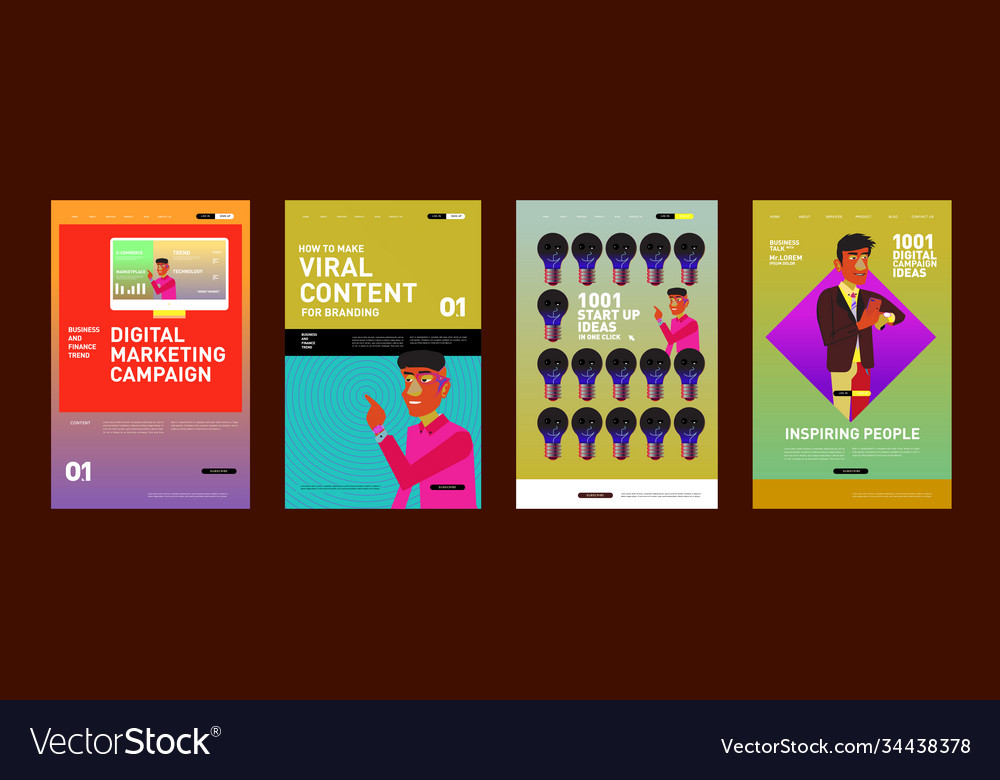 Presentation and website interface layout design
