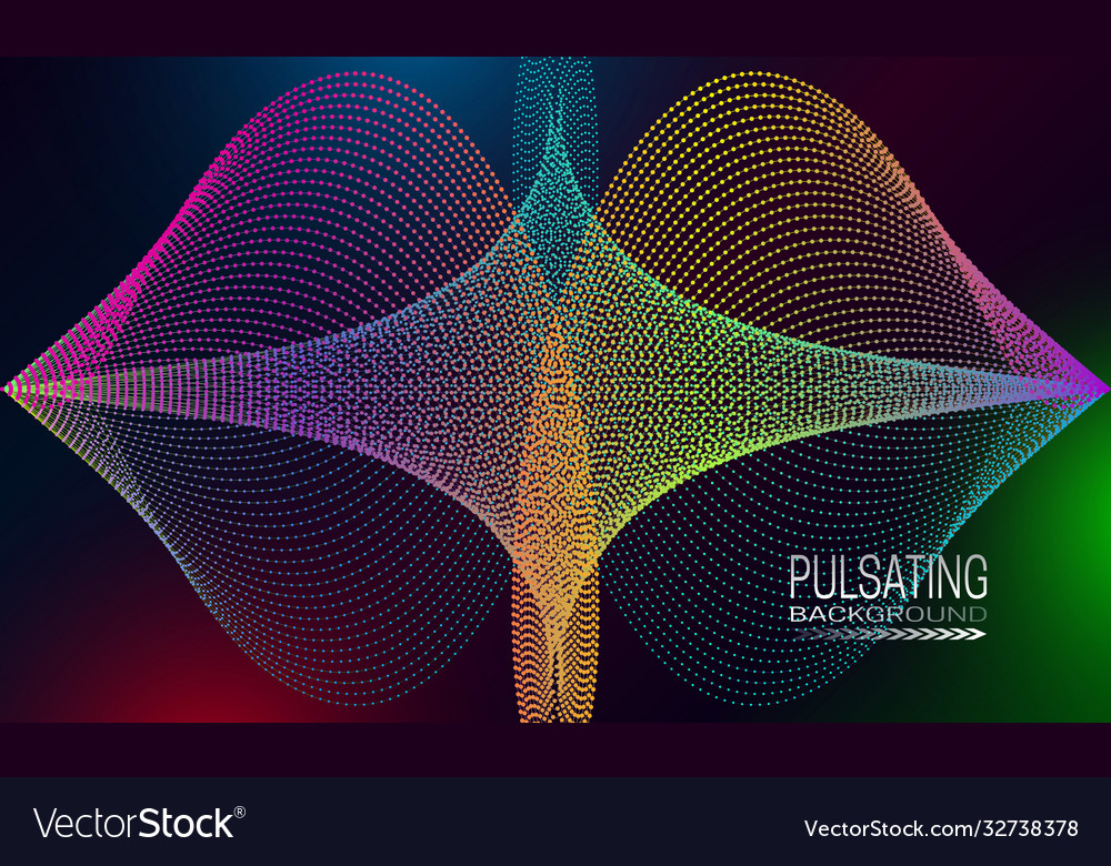 Pulsating futuristic background design vector image Pulsating futuristic background design