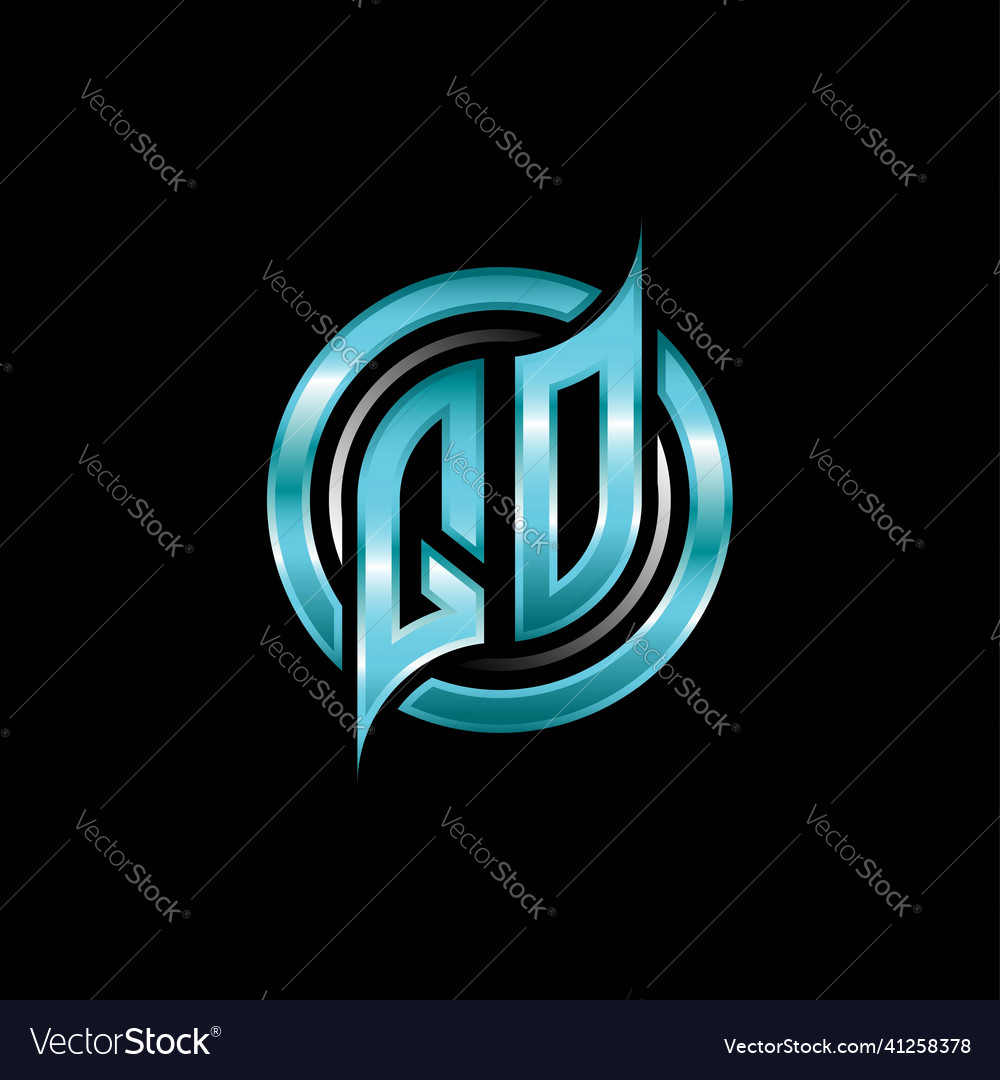 Qo initial monogram logo circle rounded