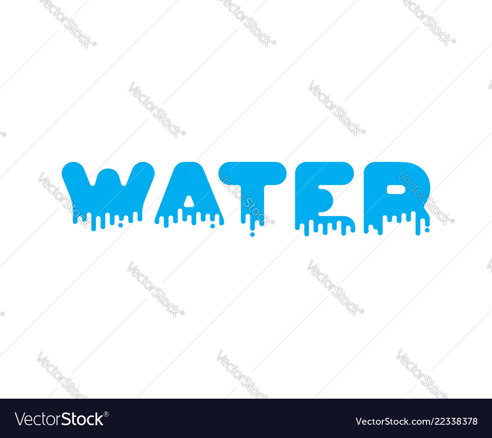 Water liquid lettering sign aqua alphabet viscous Vector Image Water liquid lettering sign aqua alphabet viscous