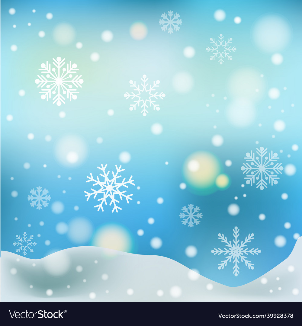 White falling snow big snowdrifts different Vector Image