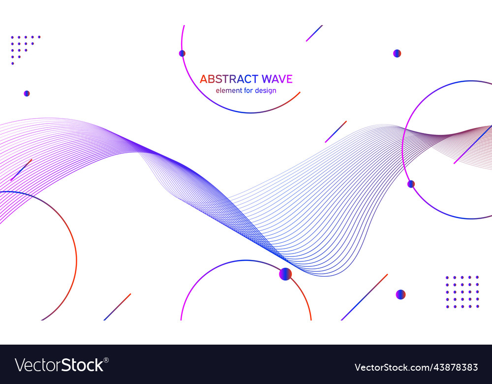Abstract colorful wave element for design vector image Abstract colorful wave element for design