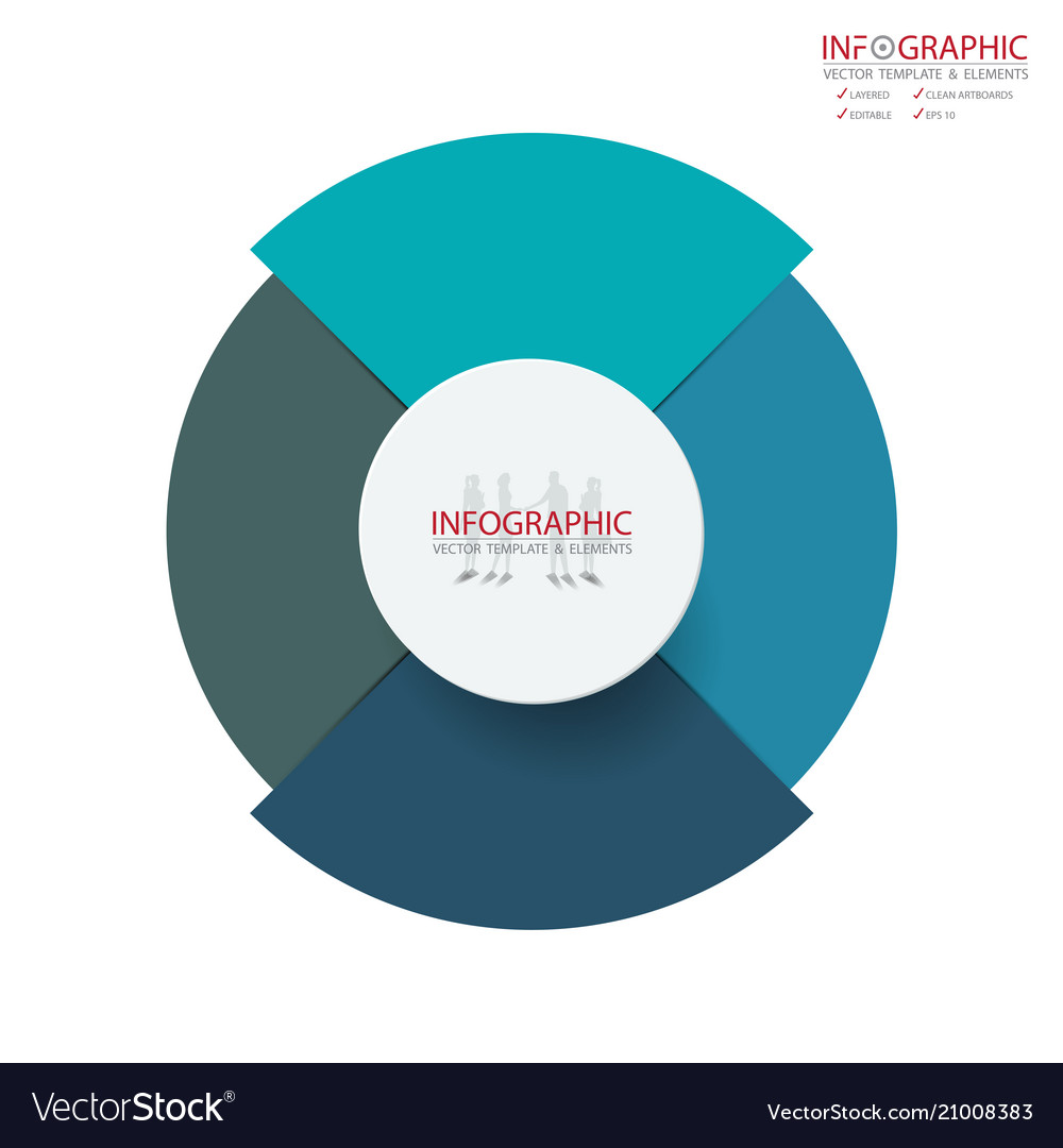 Abstract element infographics 4 option design vector image Abstract element infographics 4 option design