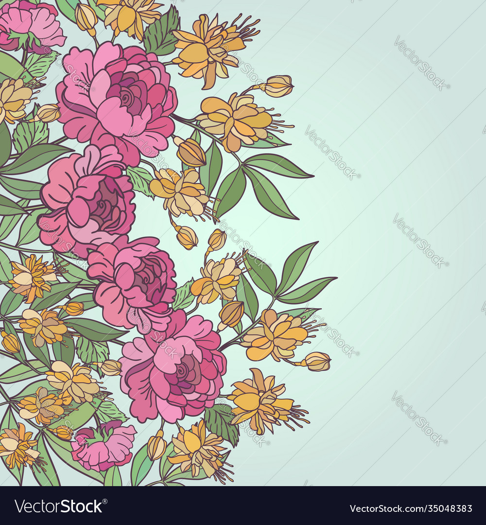 Abstract flower background with text place
