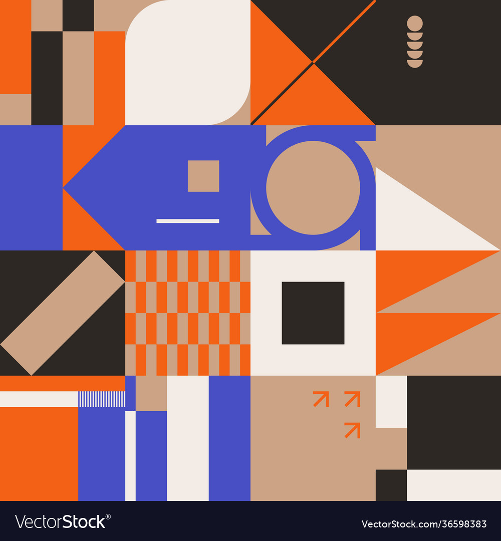 Deconstructed abstract pattern design vector image Deconstructed abstract pattern design