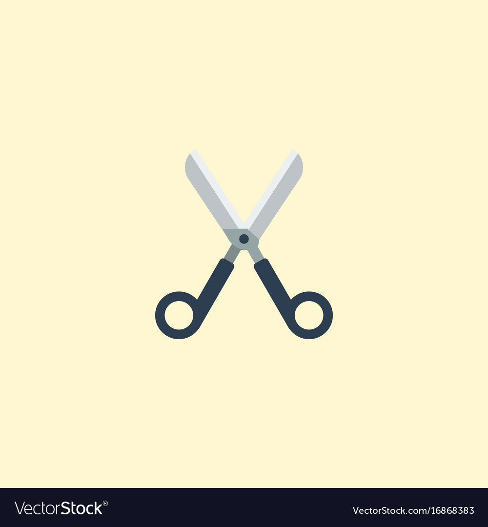 Flat icon scissors element