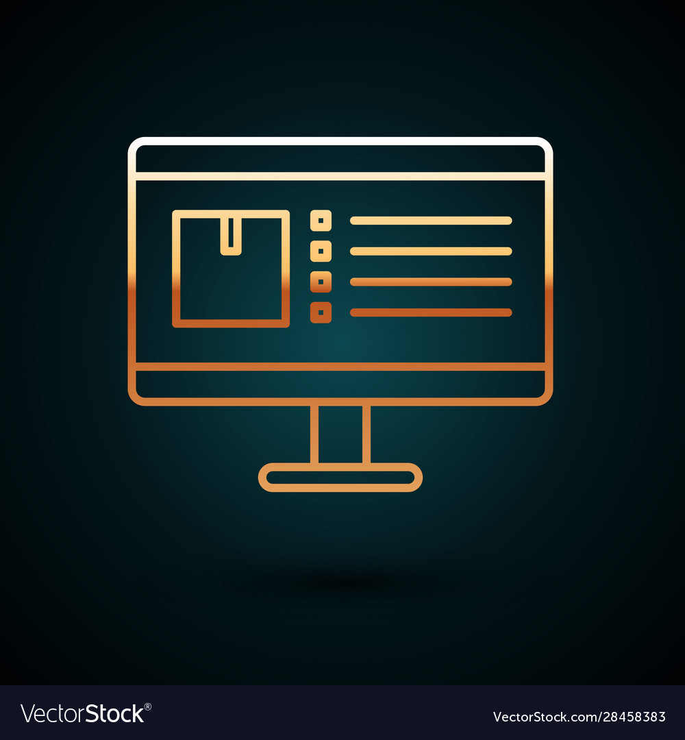 Gold line computer monitor with app delivery