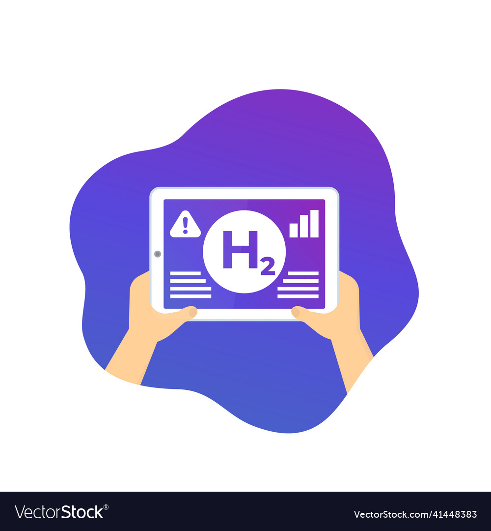 Hydrogen gas level monitoring icon