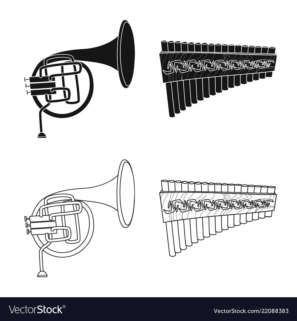 Isolated object of music and tune symbol set