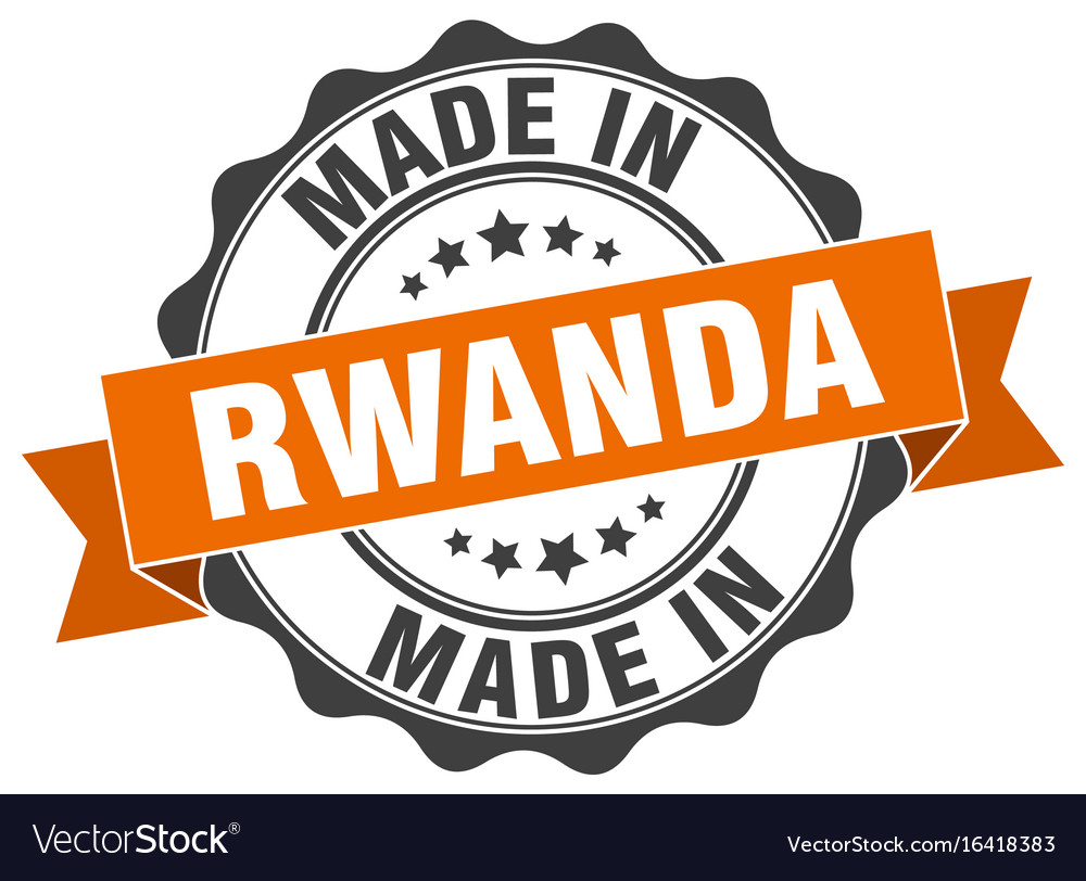 Made In Rwanda Round Seal Royalty Free Vector Image