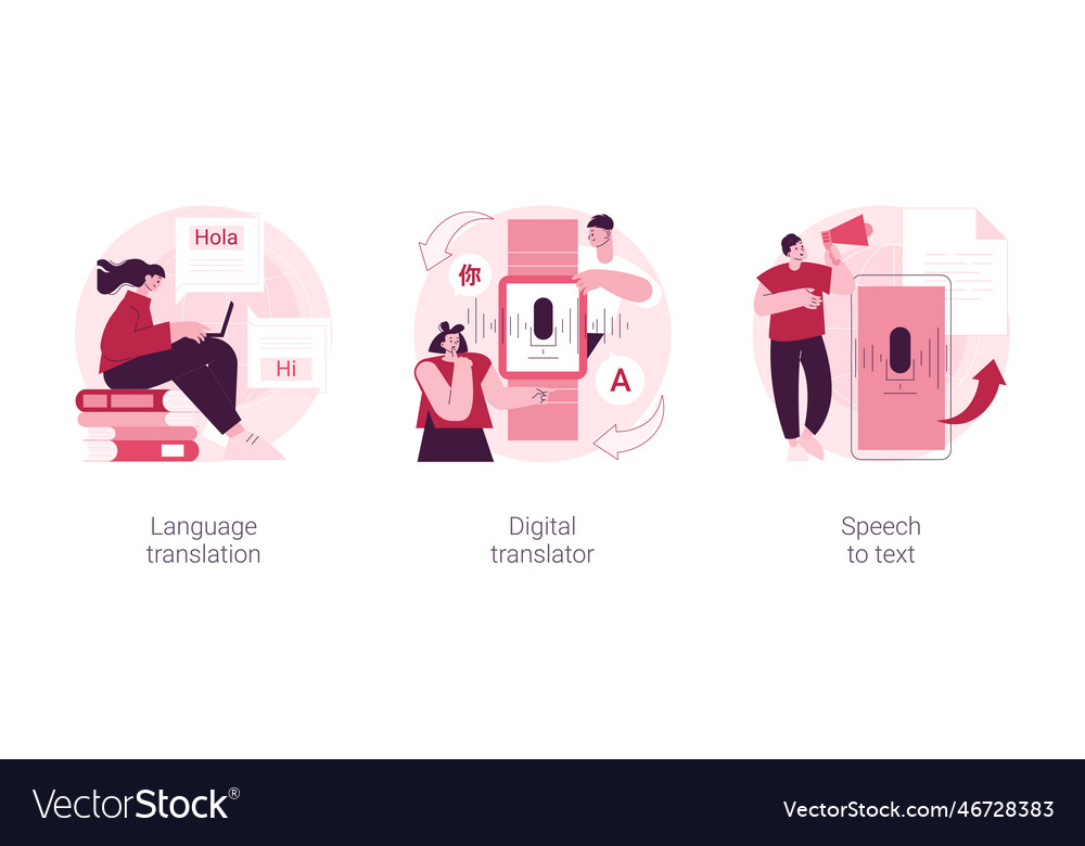 Multilingual mobile application abstract concept vector image Multilingual mobile application abstract concept