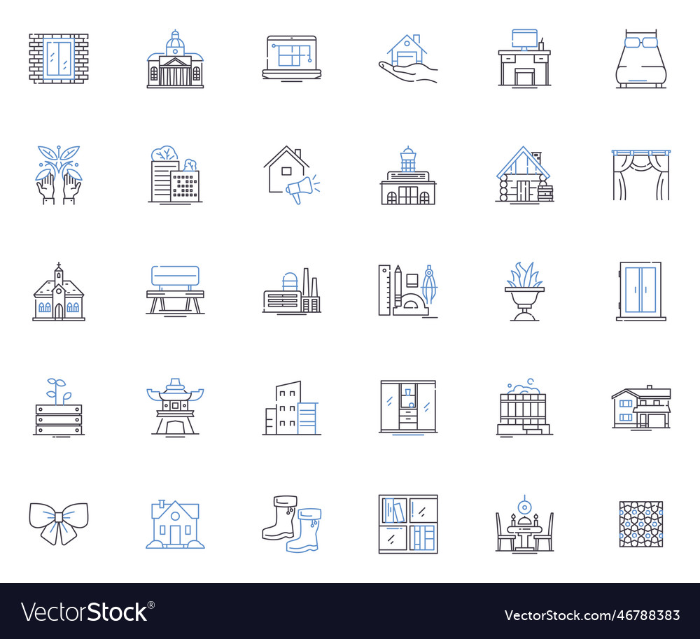 Revamping line icons collection reinvent Vector Image