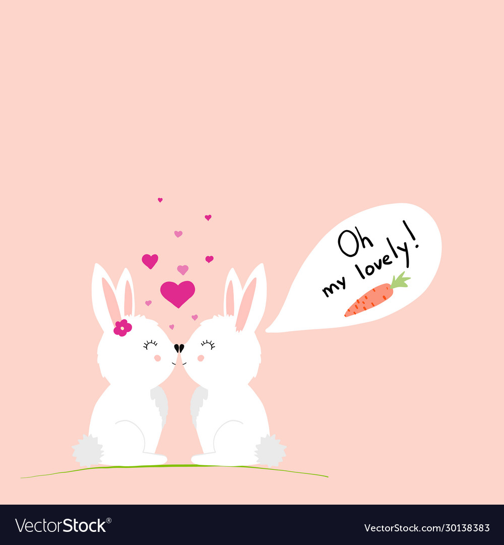 Romantic Rabbits in Love