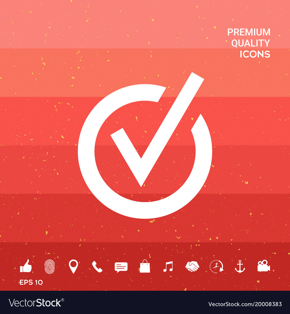 Rounded check mark icon