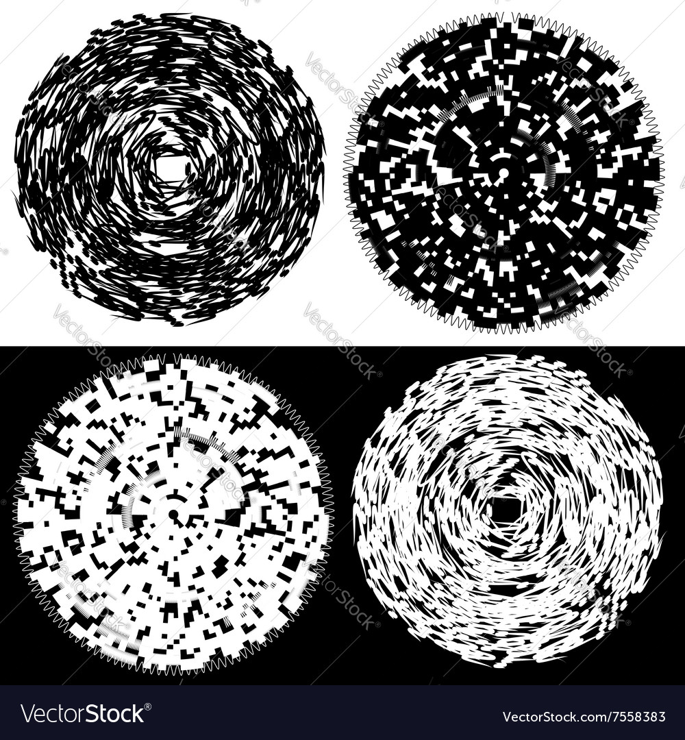 Set of black strokes patterns