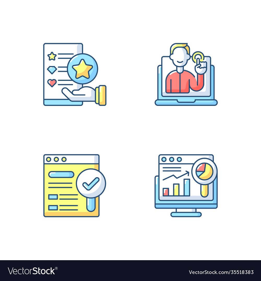 Web Analytics Icons - Management & Optimization
